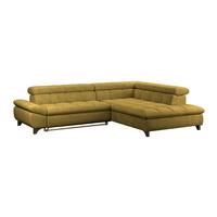 Ecksofa Gemini Senfgelb, B: 312cm - Chromfarben/Senfgelb, KONVENTIONELL, Textil (312/234cm)