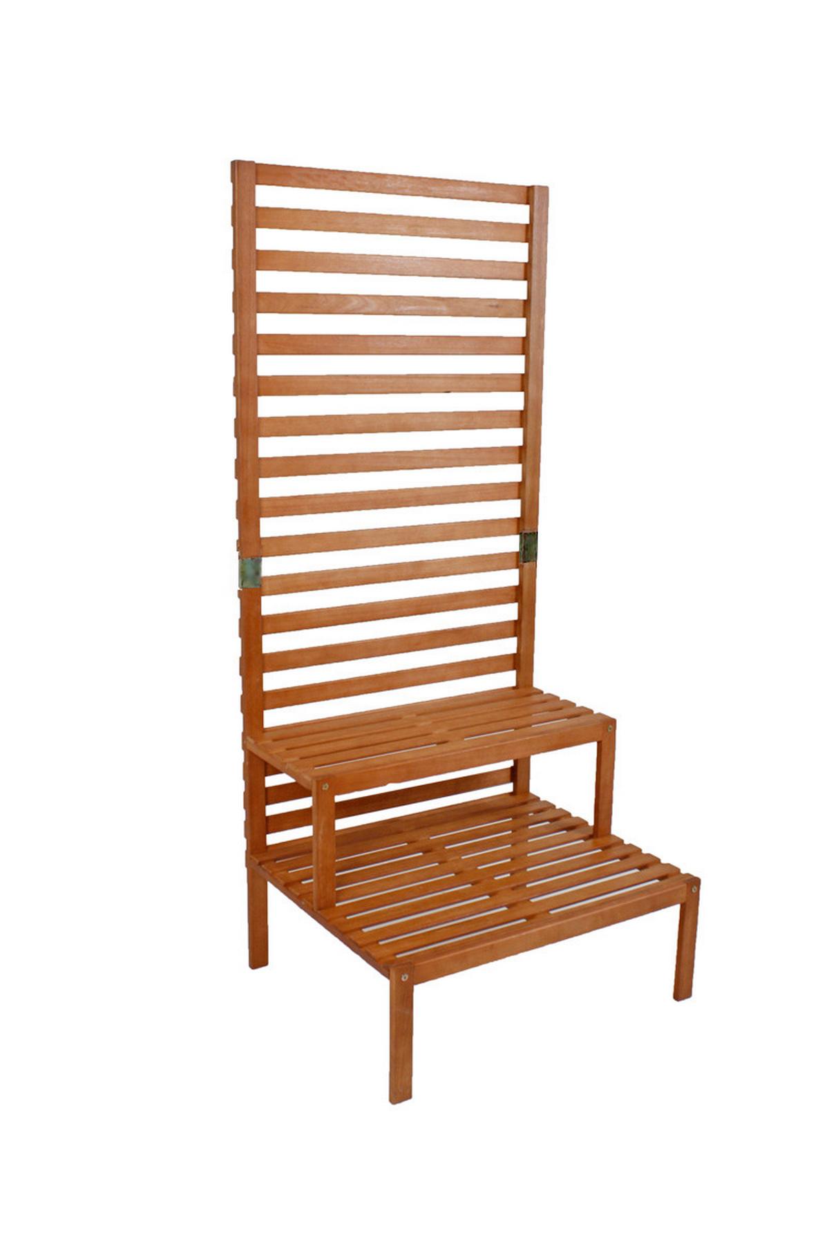 Sichtschutztreppe Concord Eukalyptus - Eukalyptusholzfarben, Basics, Holz (76/180/66cm) - Gardenson