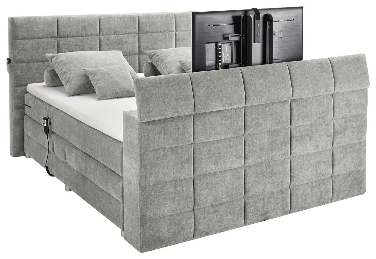 Boxspringbett Mit Topper 180x200 Cm Denver - Schlammfarben, KONVENTIONELL, Textil (180/200cm) - Carryhome