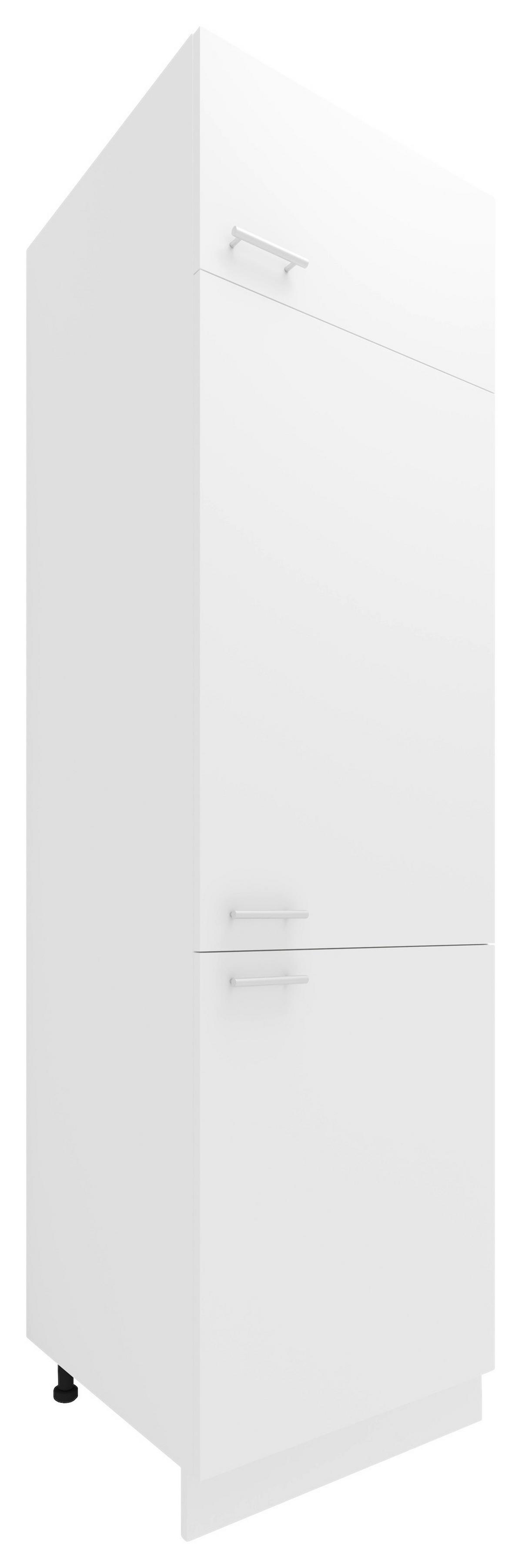 Küchen-Hochschrank Esilo B: 60 cm Weiß 4 Ablagen - Weiß, KONVENTIONELL, Holzwerkstoff (60/207/57cm) - MID.YOU