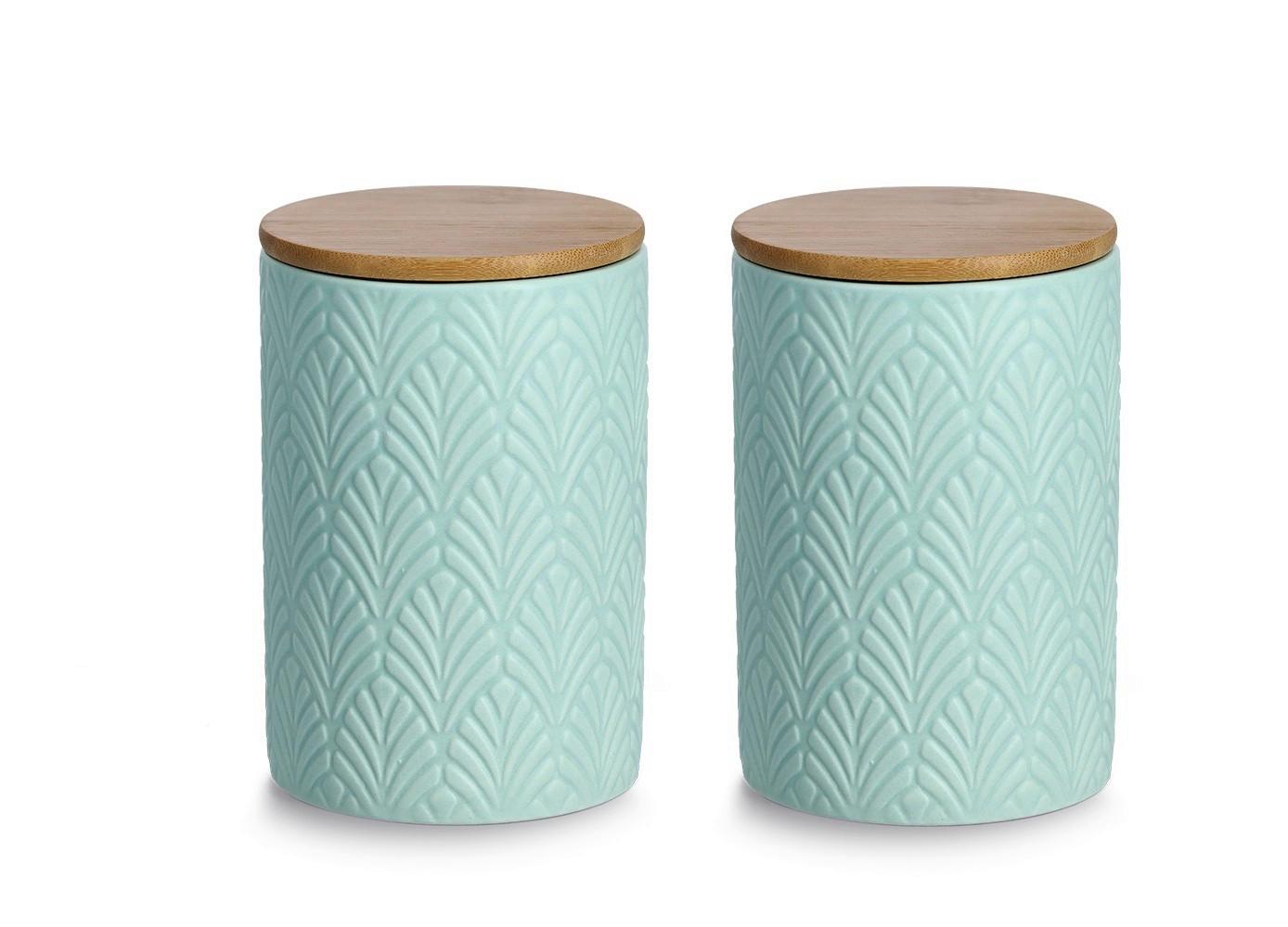 VORRATSDOSENSET Mintgrün, D/H: ca. 10x15 cm - Mintgrün, Basics, Keramik (10/15cm) - Zeller Present