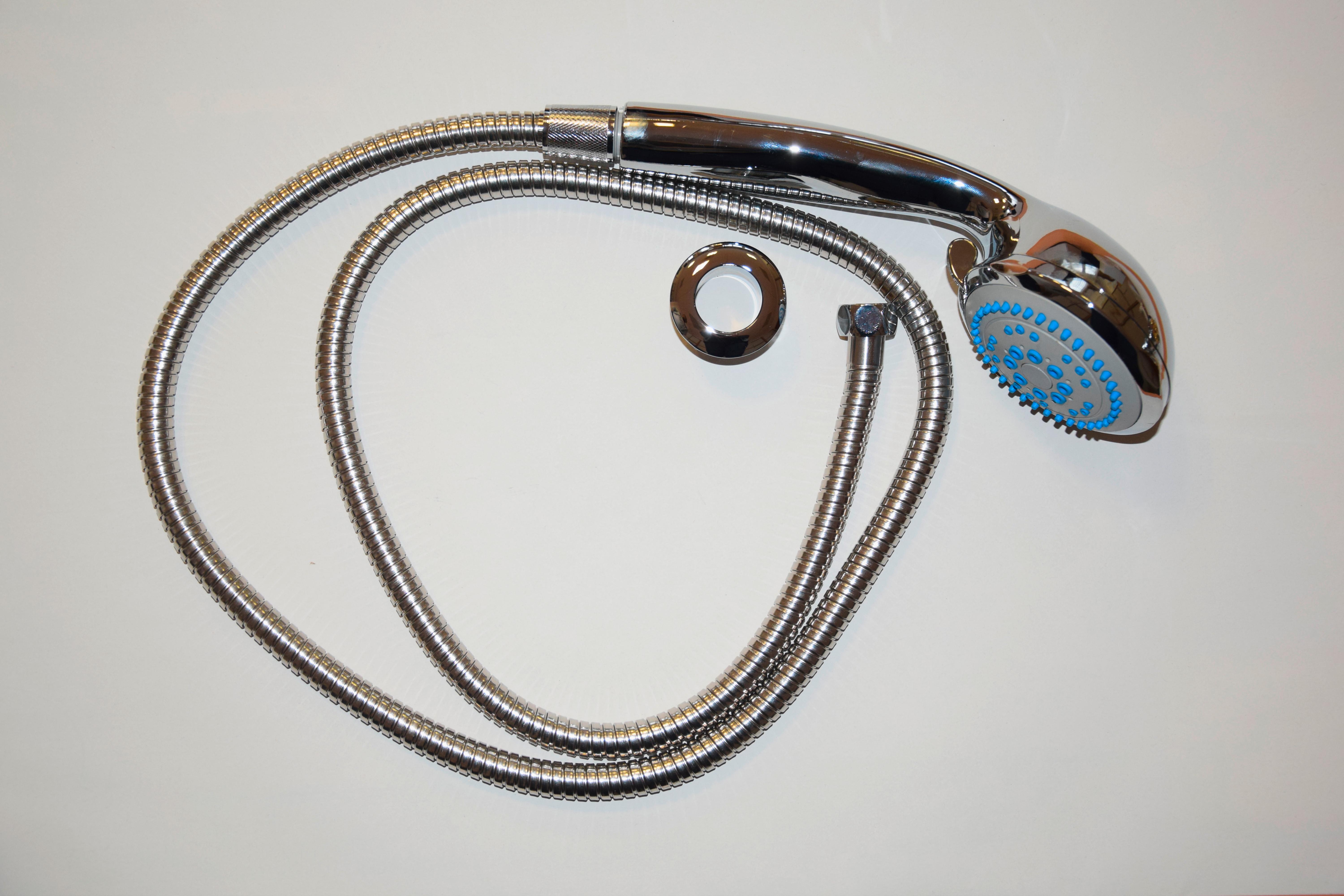 Handbrause Chromfarben Verstellbar - Chromfarben, Basics, Metall (46,50/33,50/63,50cm)