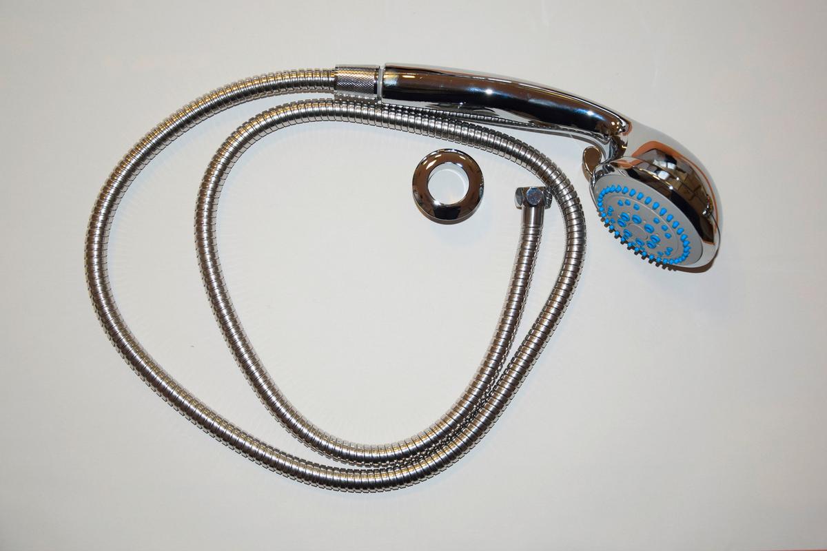 Handbrause Chromfarben Verstellbar - Chromfarben, Basics, Metall (46,50/33,50/63,50cm)