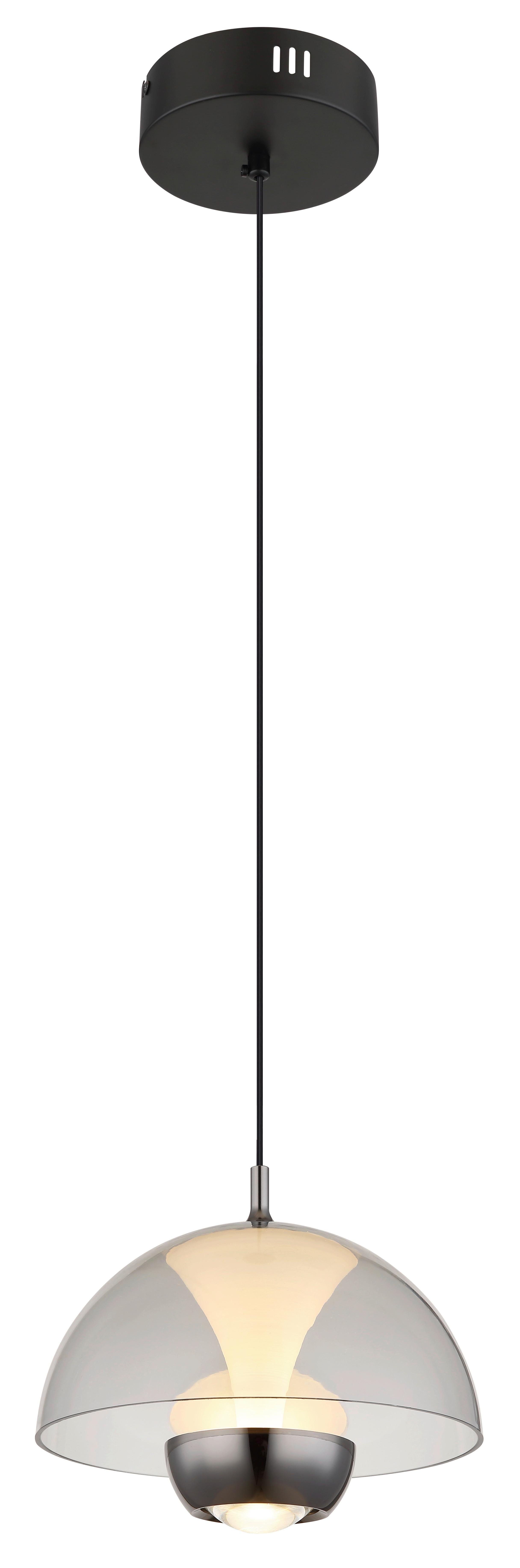 Led-hängeleuchte 16022 - Schwarz, Design, Kunststoff/Metall (23/120cm) - Globo