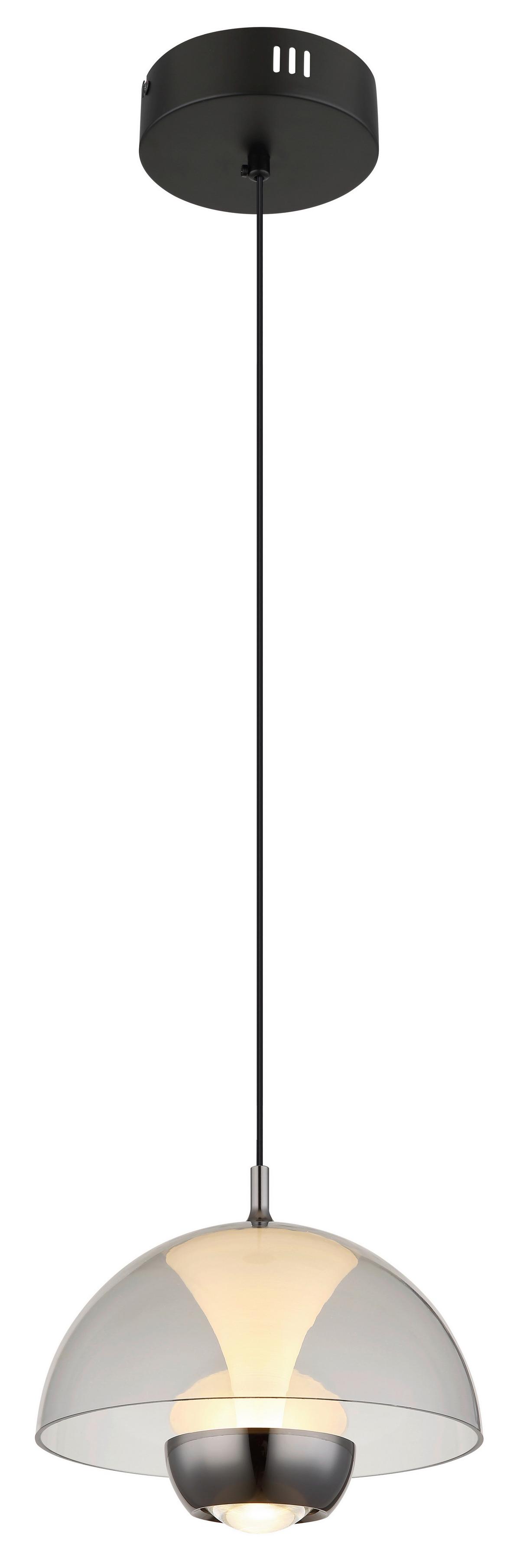 Led-hängeleuchte 16022 - Schwarz, Design, Kunststoff/Metall (23/120cm) - Globo