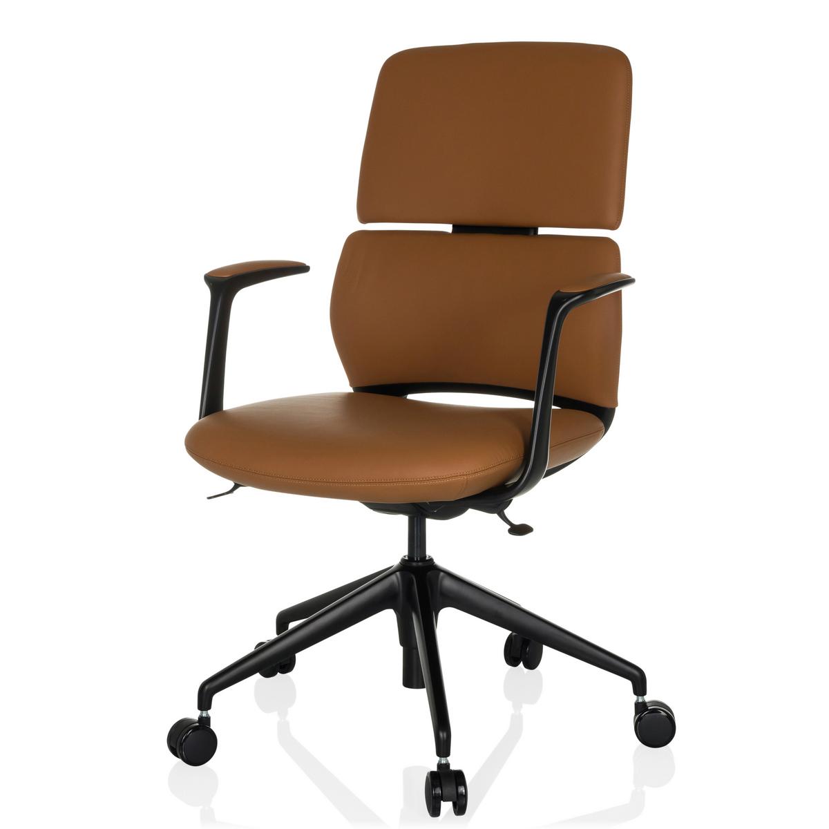 Drehstuhl Camel B: 62 cm - Schwarz, MODERN, Leder/Kunststoff (62/98-108/60cm) - MID.YOU