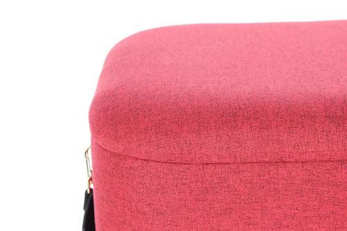 Hocker Arabella Mit  Stauraum Rot H: 44 cm 2er-Set - Rot/Schwarz, Basics, Kunststoff/Textil (29,5+35,5cm) - Kayoom