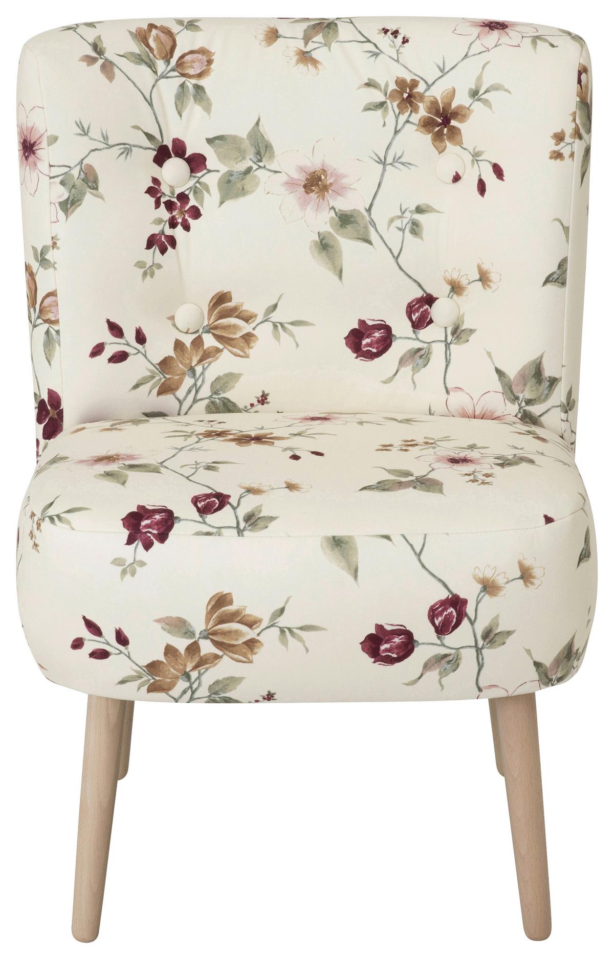 Sessel Fiona - Buchefarben/Weiß, Design, Textil (58/78/68cm) - Max Winzer