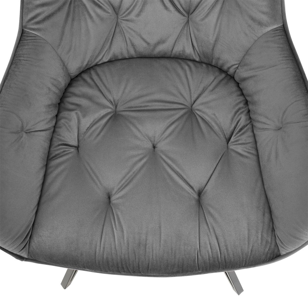 Armlehnstuhl Cardiff - Dunkelgrau/Schwarz, LIFESTYLE, Holz/Textil (61/82/62cm) - Livetastic