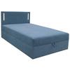 Boxbett Carlos 120 Hellblau B: 121 Cm - Schwarz/Hellblau, Basics, Holzwerkstoff/Textil (121/110/210cm) - Livetastic