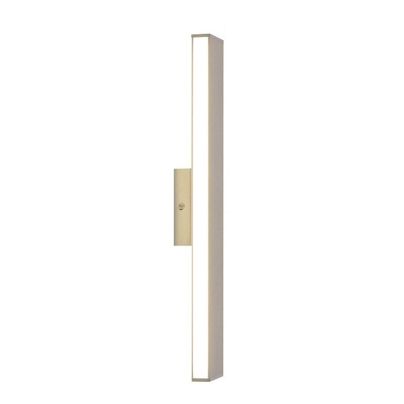 LED-Wandleuchte, Rechteckig, Warmweiß - Chromfarben/Alufarben, Design, Kunststoff/Metall (60/7/5cm) - Näve