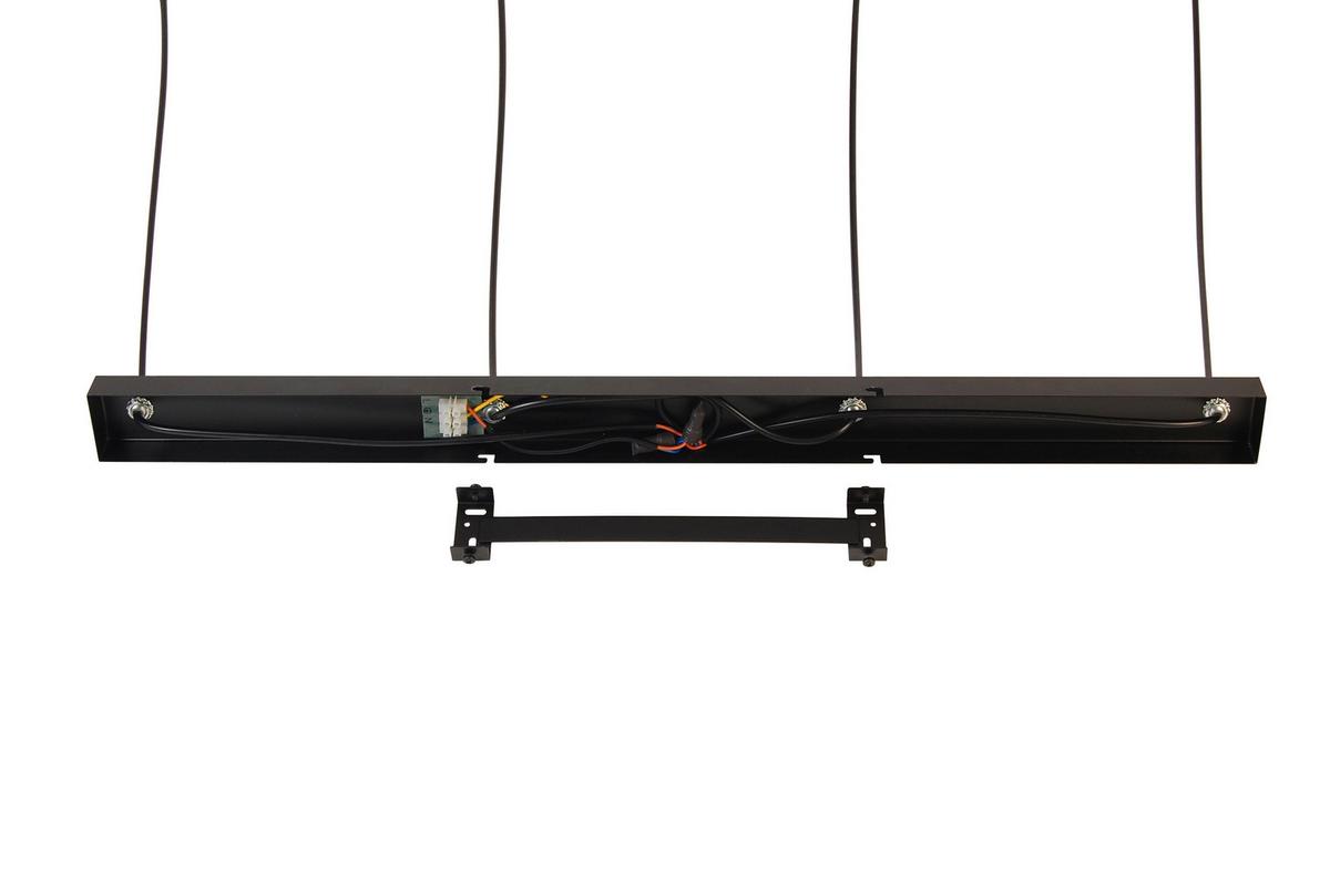 Hängeleuchte Monaco - Graubraun, Trend, Glas/Metall (80,5/10/150cm) - Novel
