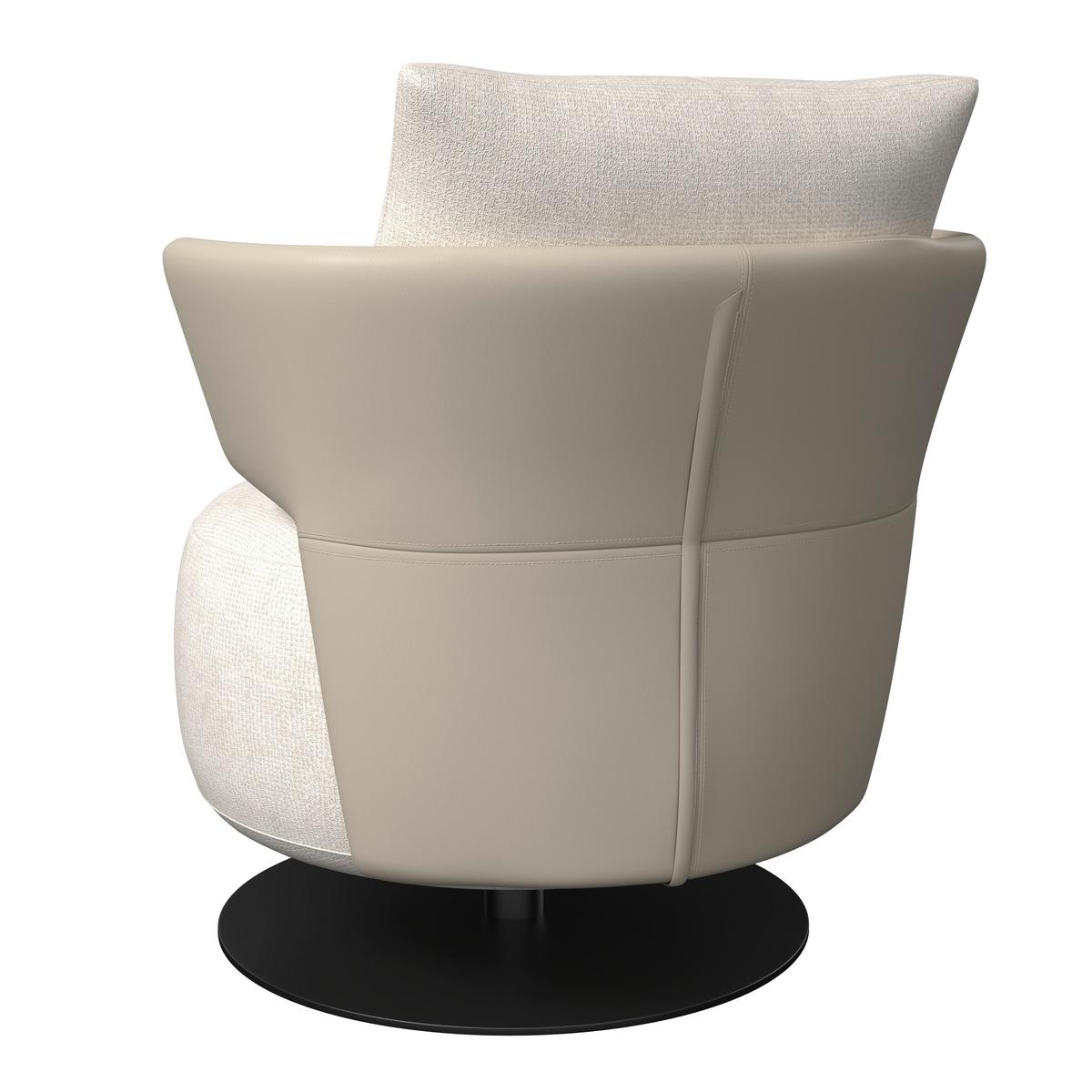 Kreslo NORA, béžová - čierna/béžová, Modern, kov/drevo (80/80/80cm) - Bessagi Home