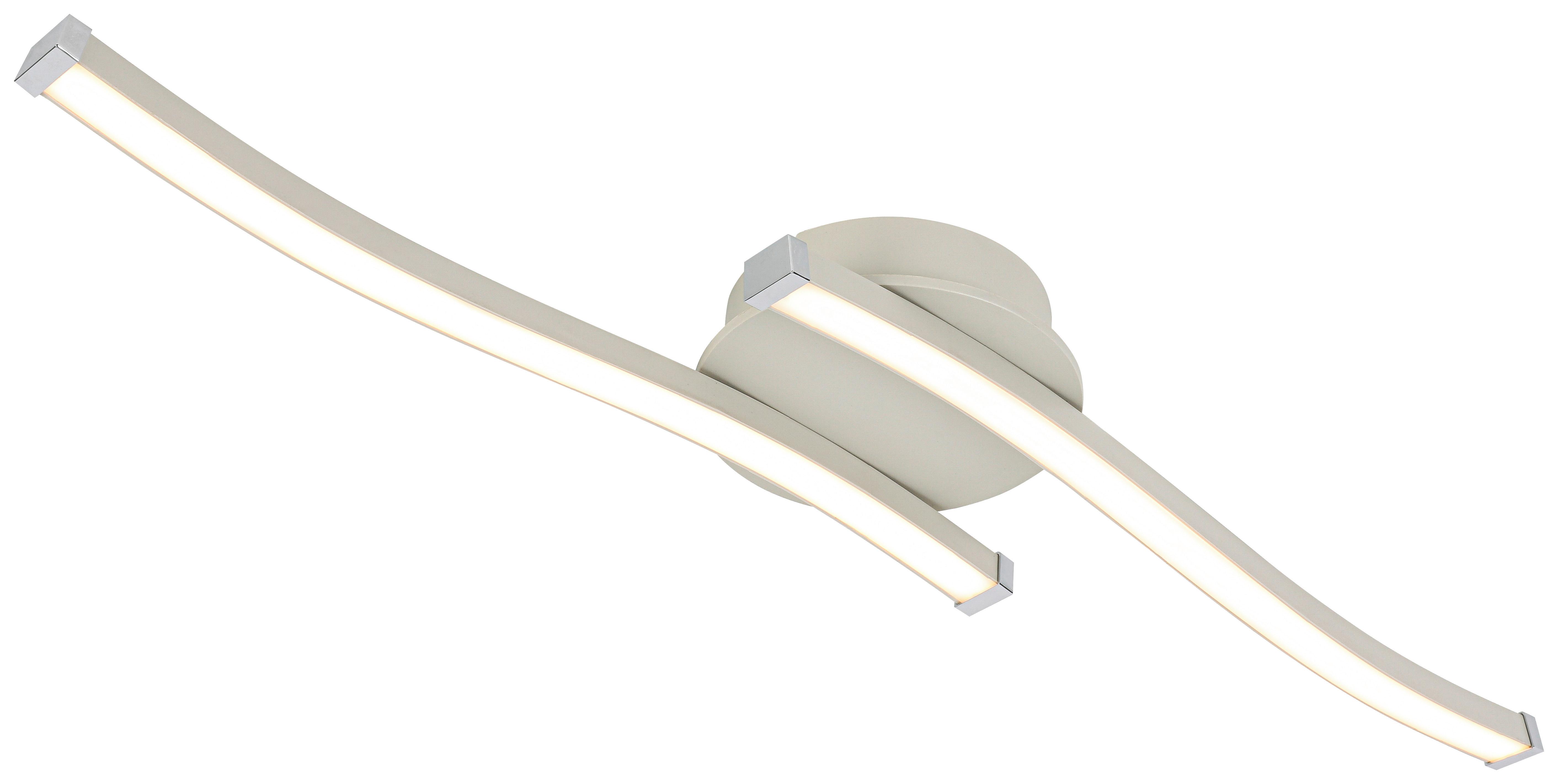 Led-deckenleuchte Charlie *ph* - Sandfarben/Chromfarben, Basics, Kunststoff/Metall (12/55/6,5cm) - Luca Bessoni