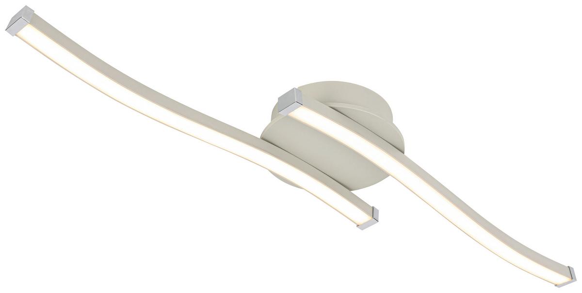 LED-Deckenleuchte Charlie *ph* - Sandfarben/Chromfarben, Basics, Kunststoff/Metall (12/55/6,5cm) - Luca Bessoni