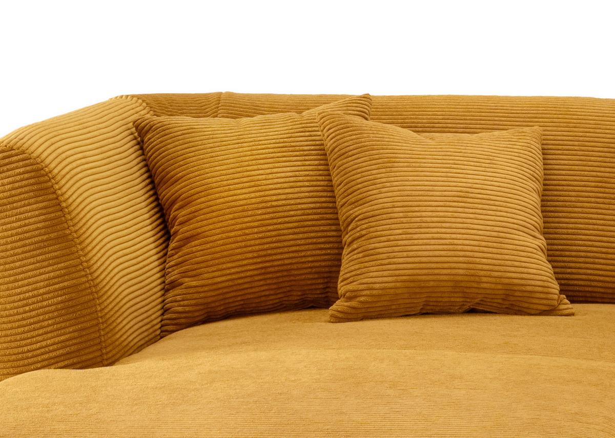 Ecksofa Colori Goldfarben S: 160/264 cm - Goldfarben/Schwarz, MODERN, Holz/Textil (160/264cm) - MID.YOU