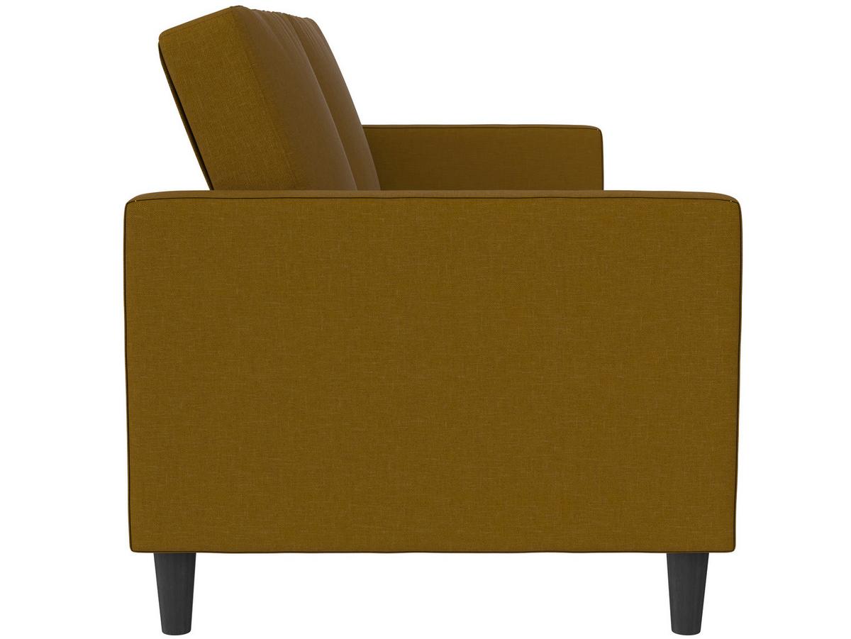 Schlafsofa Palermo Currygelb, mit Schlaffunktion - Currygelb/Schwarz, Basics, Textil (207/86/86cm) - Livetastic
