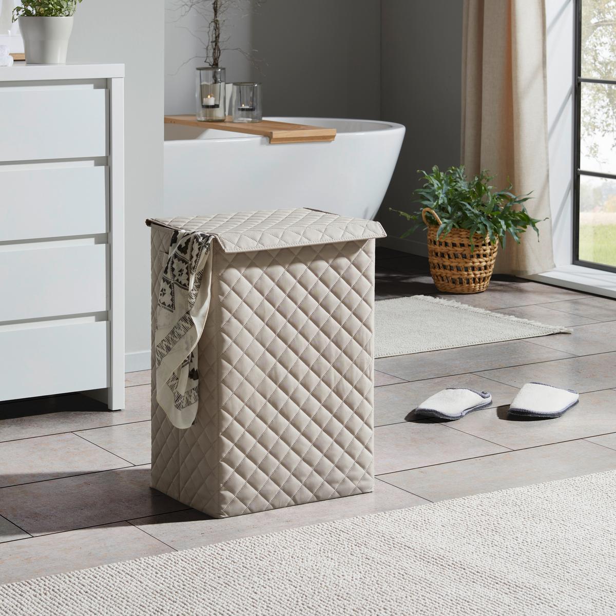 Wäschekorb Samanta - Beige, Basics, Textil (40/30/60cm) - Luca Bessoni