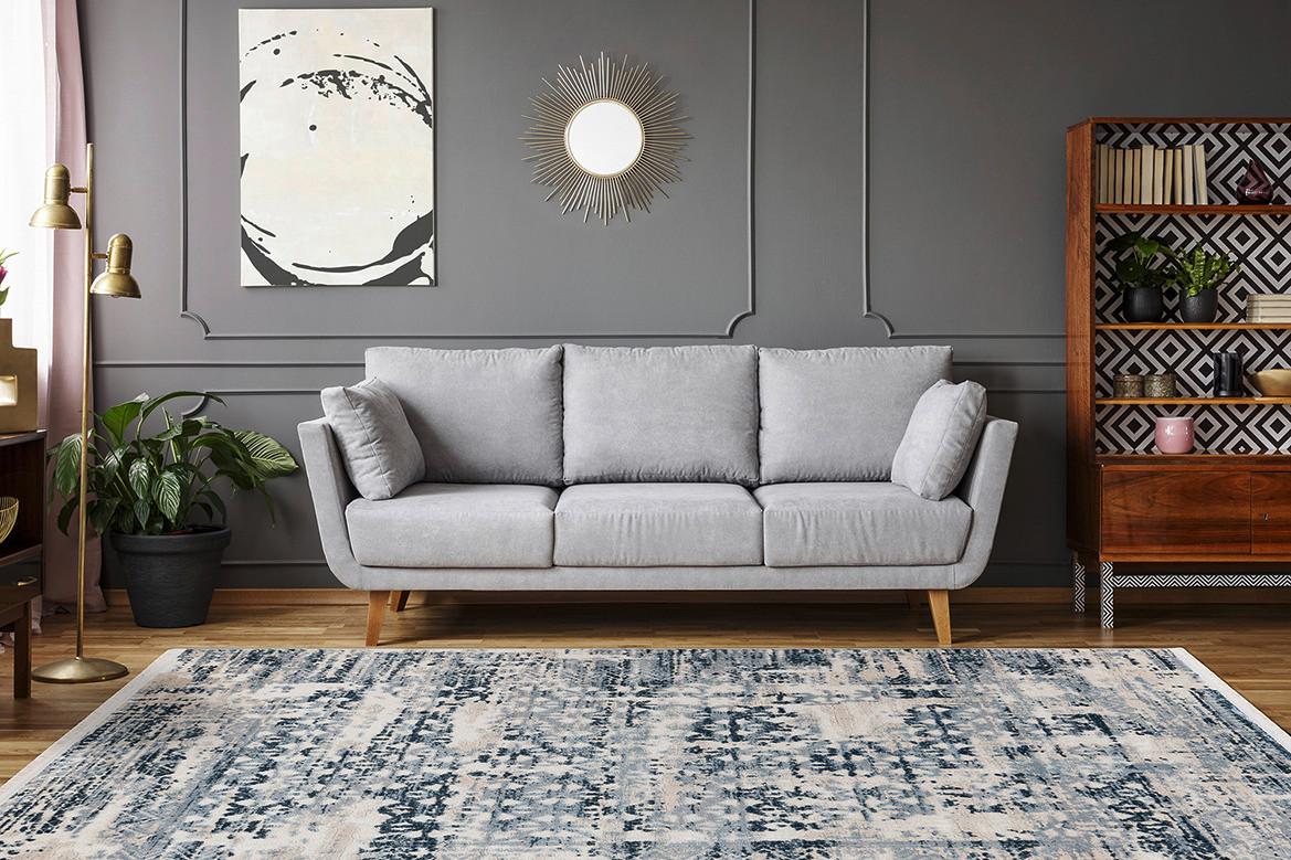 Teppich Adeon 300 Blau B: 160 Cm - Blau, KONVENTIONELL, Textil (160/230cm)