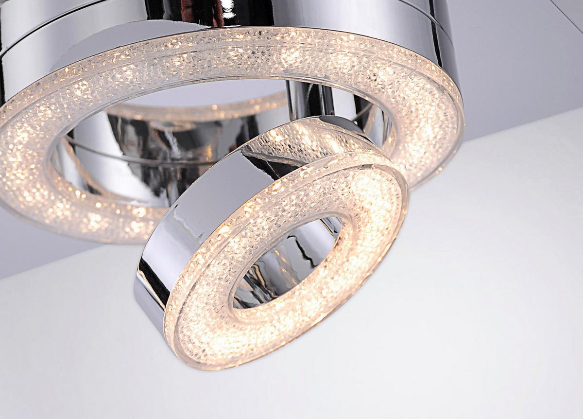 LED-Deckenleuchte L14821-17 Tim *sbn* - Chromfarben, Design, Metall (40/17/13cm) - Novel