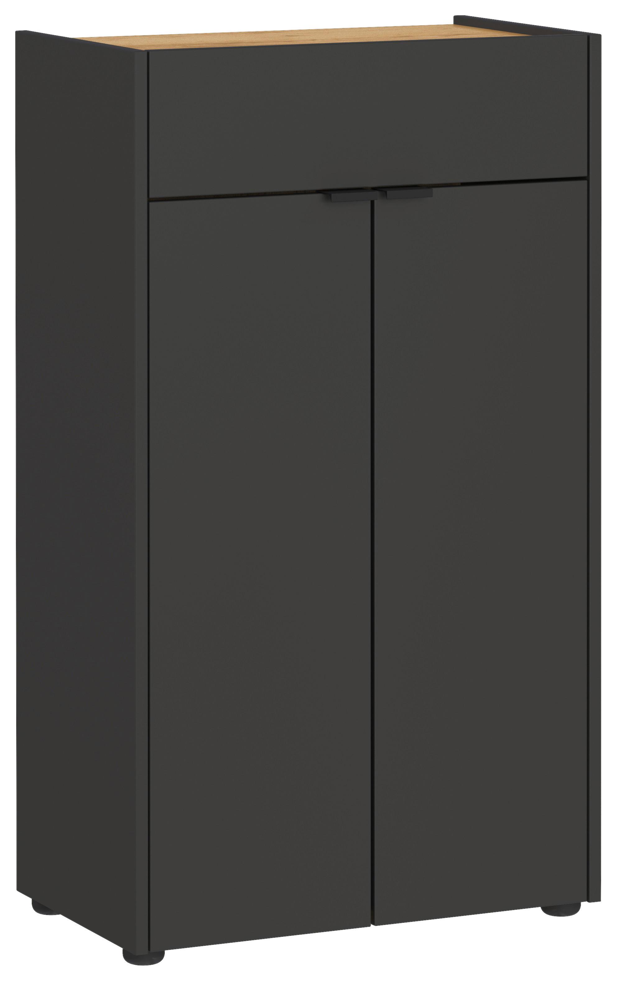 Unterschrank Gw-Forano - Eichefarben/Schwarz, MODERN, Holzwerkstoff (56/98/34cm) - Germania