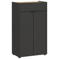 Unterschrank Gw-Forano - Eichefarben/Schwarz, MODERN, Holzwerkstoff (56/98/34cm) - Germania