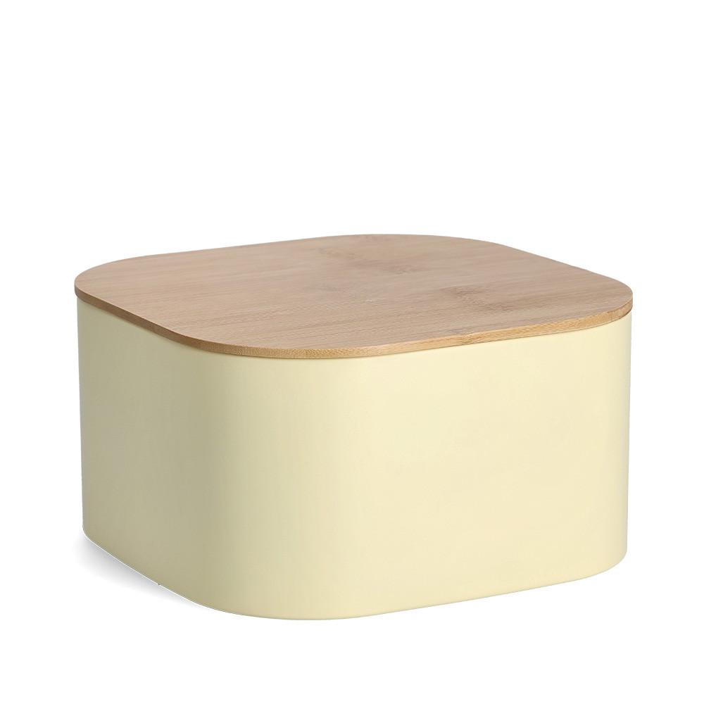 Brotkasten Gelb B: 27 Cm - Gelb, Basics, Holz/Metall (27/27/15cm) - Zeller Present