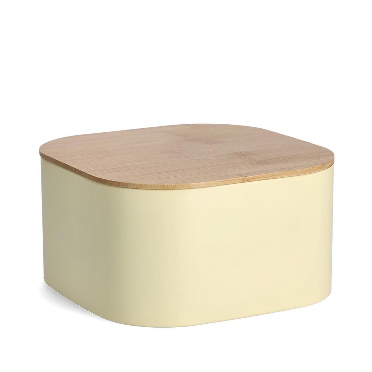 Brotkasten Gelb B: 27 Cm - Gelb, Basics, Holz/Metall (27/27/15cm) - Zeller Present