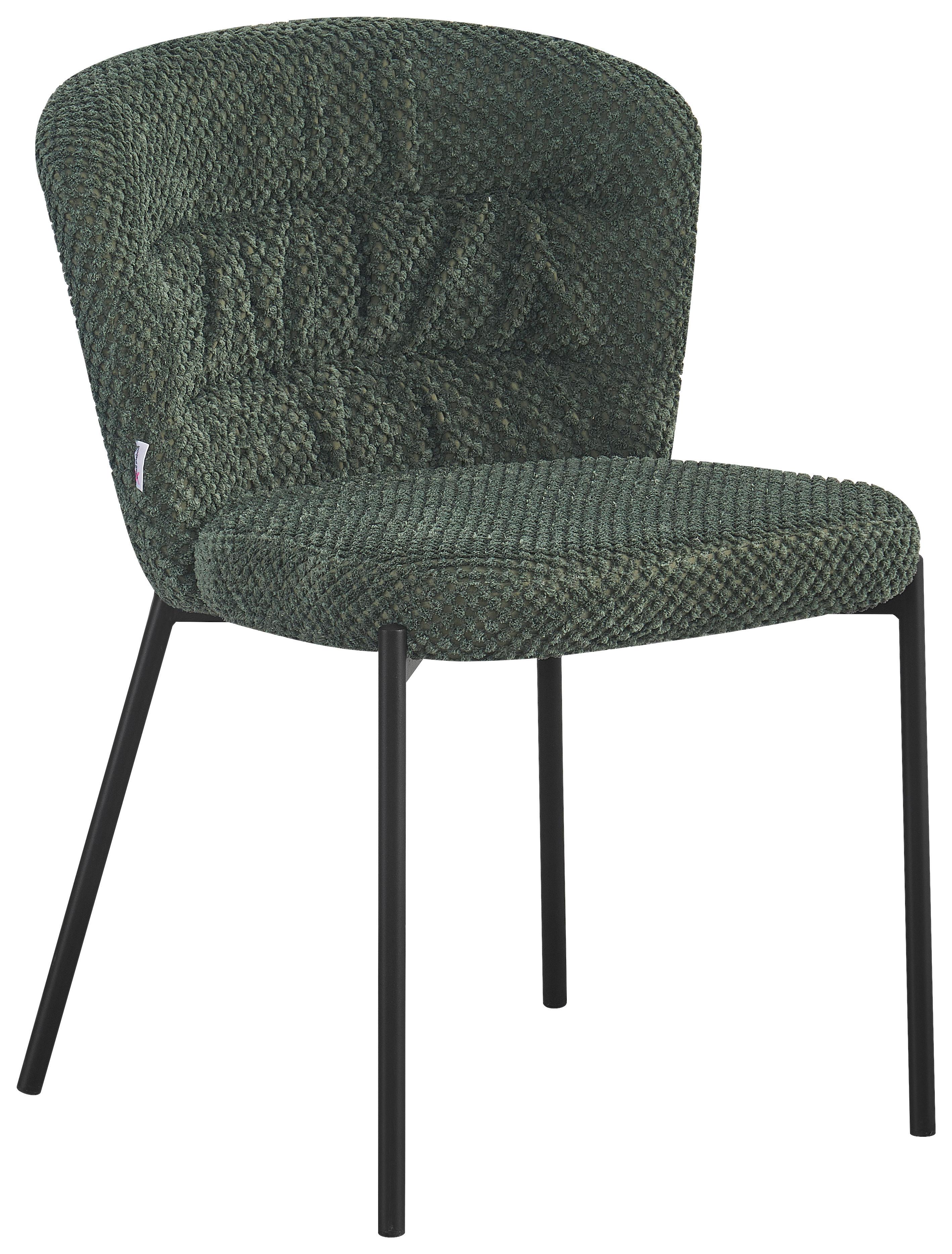 ŽIDLE EMILY - černá/zelená, Lifestyle, kov/dřevo (55/79/59cm) - Mömax