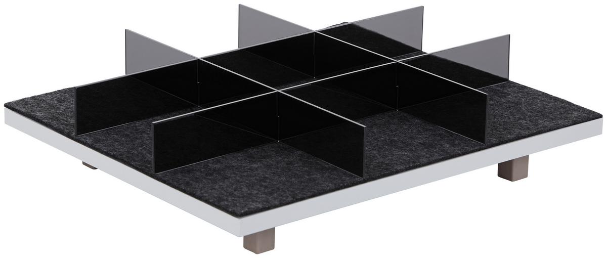 Schubkasteneinsatz Unit B: 32,2 cm, Anthrazit - Anthrazit, MODERN, Kunststoff (32,2/40,9/4,4cm) - Ondega