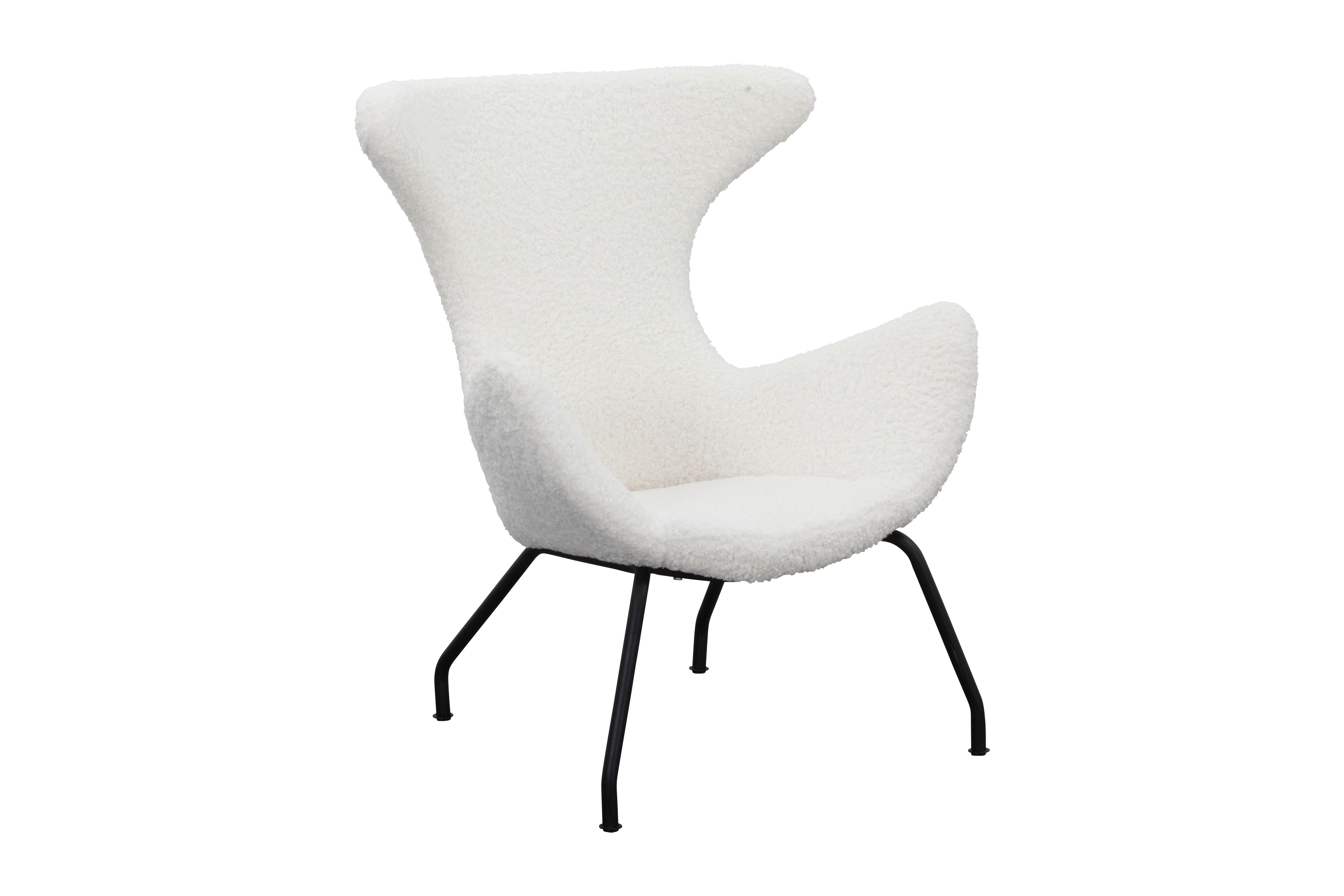 Relaxsessel Weiß B: 77 Cm - Schwarz/Weiß, MODERN, Textil (77/95/62cm) - Livetastic