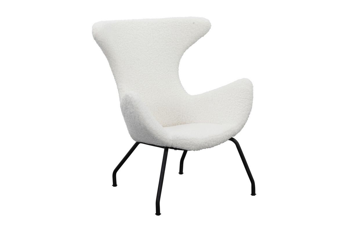 Relaxsessel Weiß B: 77 Cm - Schwarz/Weiß, MODERN, Textil (77/95/62cm) - Livetastic