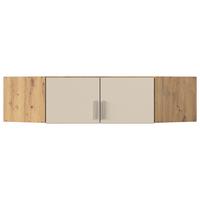 Aufsatzschrank Celle Matt Champagne B: 117 cm - Champagner/Eiche Artisan, Trend, Holzwerkstoff (117/39/54cm)