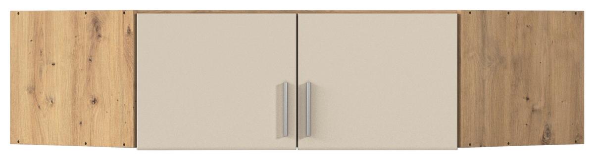 Aufsatzschrank Celle Matt Champagne B: 117 cm - Champagner/Eiche Artisan, Trend, Holzwerkstoff (117/39/54cm)