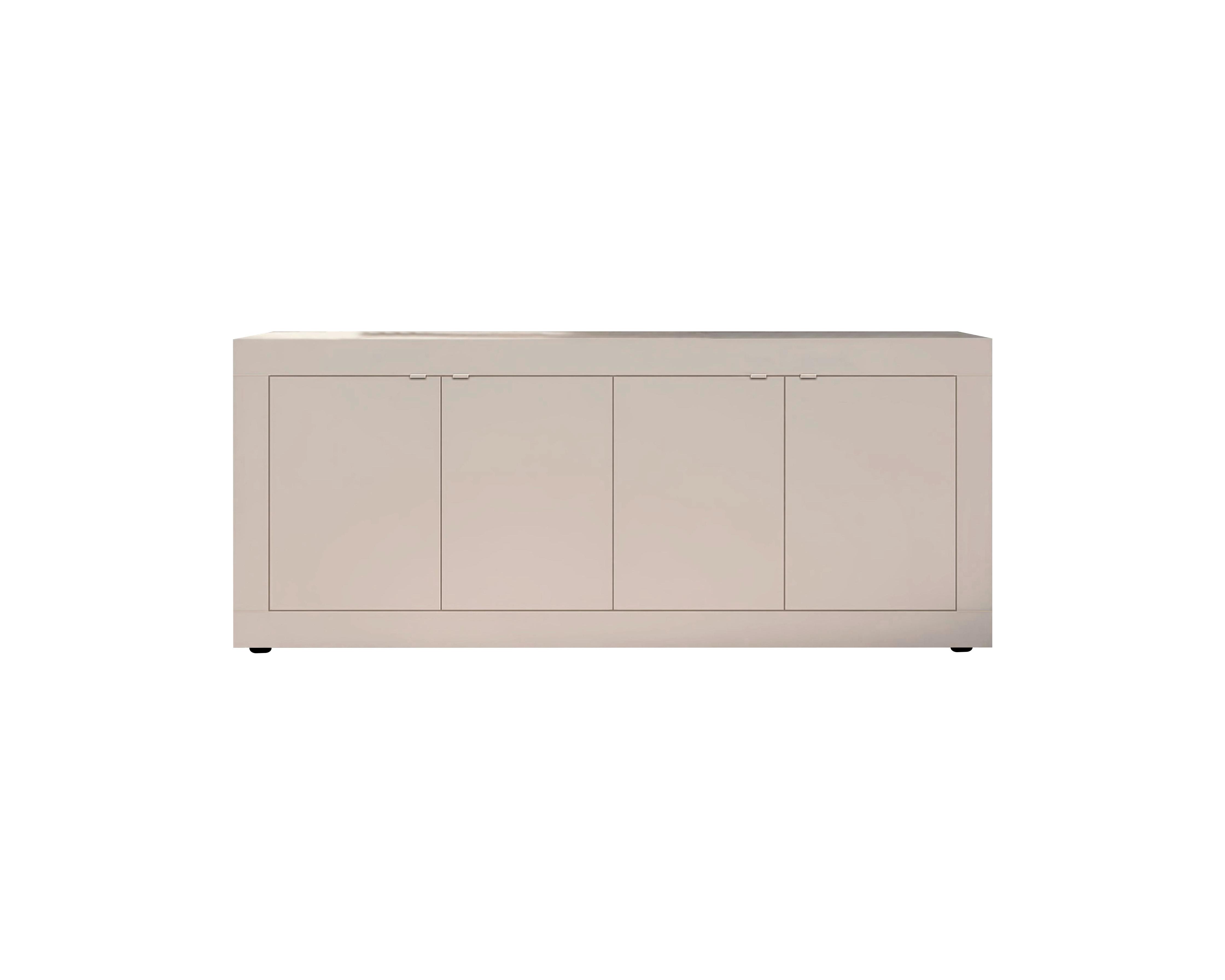 Sideboard Basic Kaschmir B: 207 cm - Kaschmir/Schwarz, Design, Holzwerkstoff (207/86/43cm) - MID.YOU