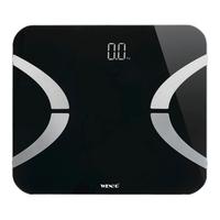 Körperanalysewaage Analysewaage Led 24462100 - Schwarz/Grau, MODERN, Glas/Kunststoff (30/2,1/26cm) - Wenko