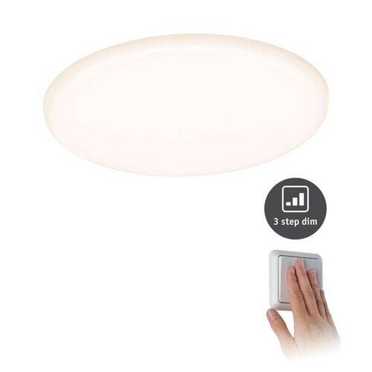 LED-Paneel Ø 18,5 cm dimmbar - Basics, Kunststoff (18,5/1cm) - Paulmann