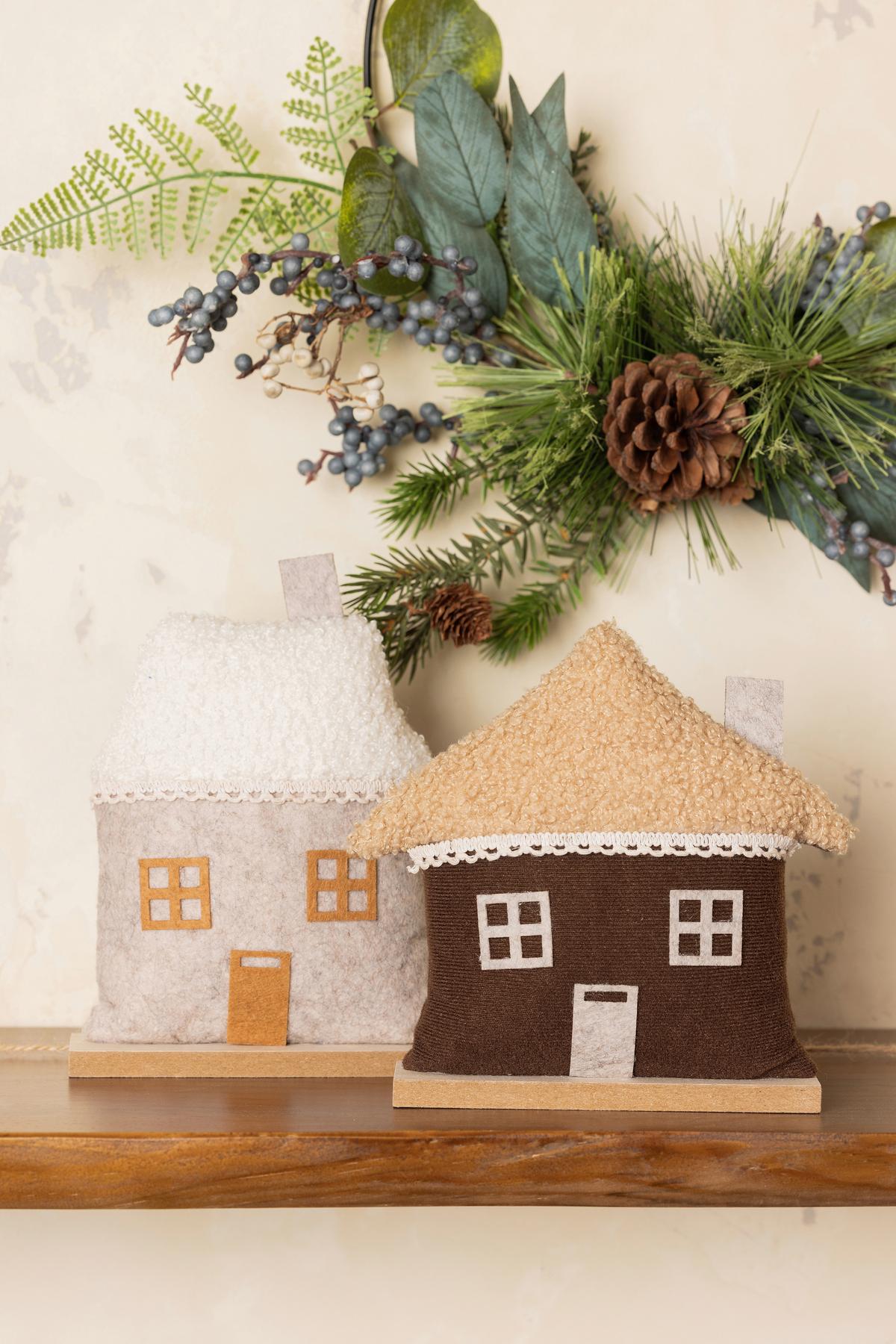 Weihnachtsfigur Joel - Braun/Weiß, KONVENTIONELL, Holzwerkstoff/Textil - Luca Bessoni