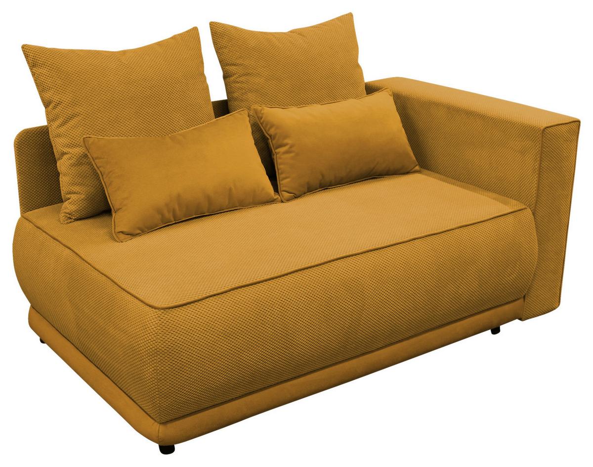 Récamiere Iga Re Gelb B: 168 cm - Gelb/Rosa, Design, Textil (168/73/99cm) - MID.YOU