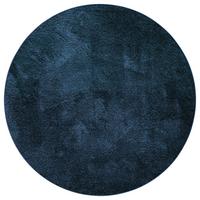 Hochflorteppich Rund Blau Hilaria Ø 80 Cm - Blau, ROMANTIK / LANDHAUS, Textil (80cm) - James Wood