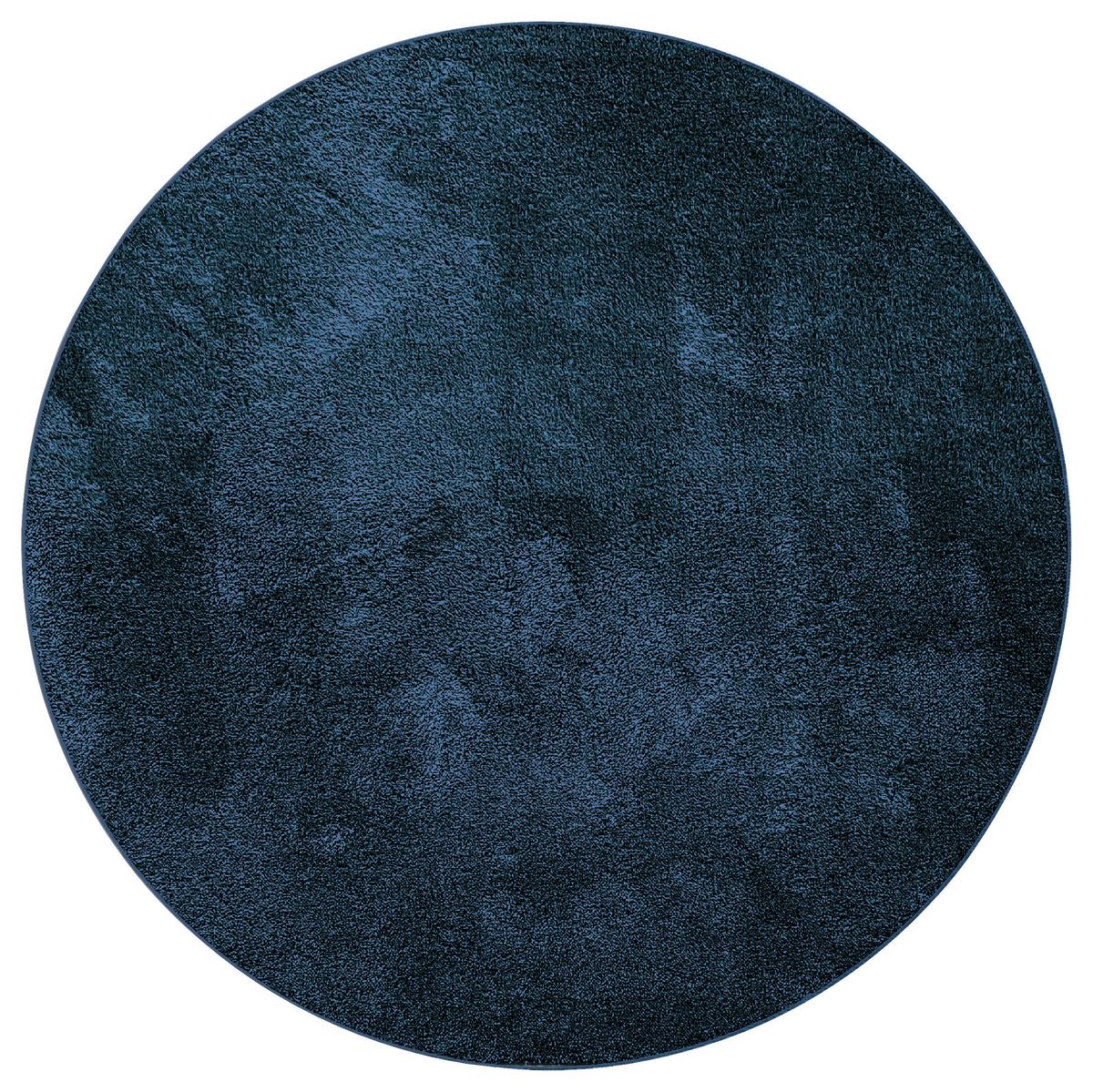 Hochflorteppich Rund Blau Hilaria Ø 80 Cm - Blau, ROMANTIK / LANDHAUS, Textil (80cm) - James Wood