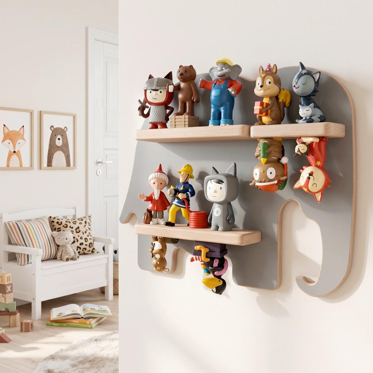 Kinderregal Boarti Grau B: 33 cm - Grau, MODERN, Holzwerkstoff (33/24/5cm) - Livetastic