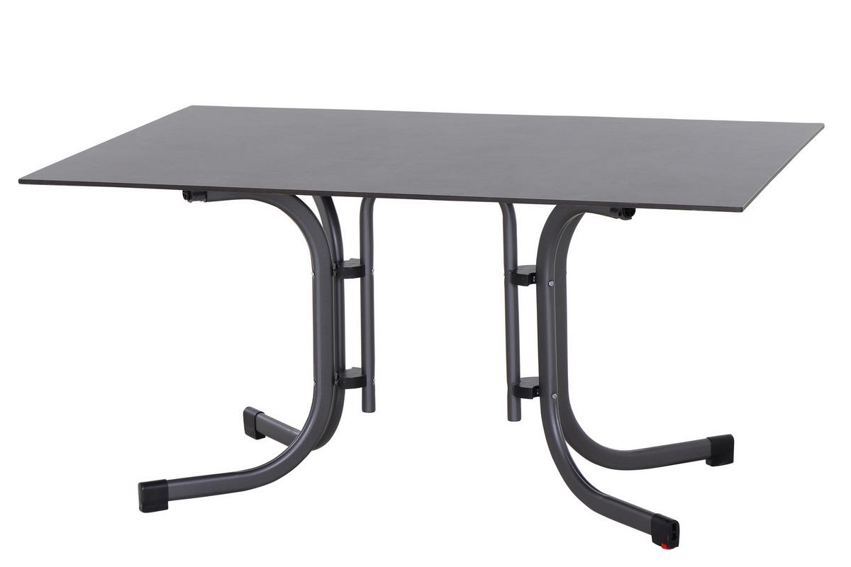 Gartengarnitur T20184 - Anthrazit, Basics, Holzwerkstoff/Kunststoff (90/80/140cm) - Siena Garden