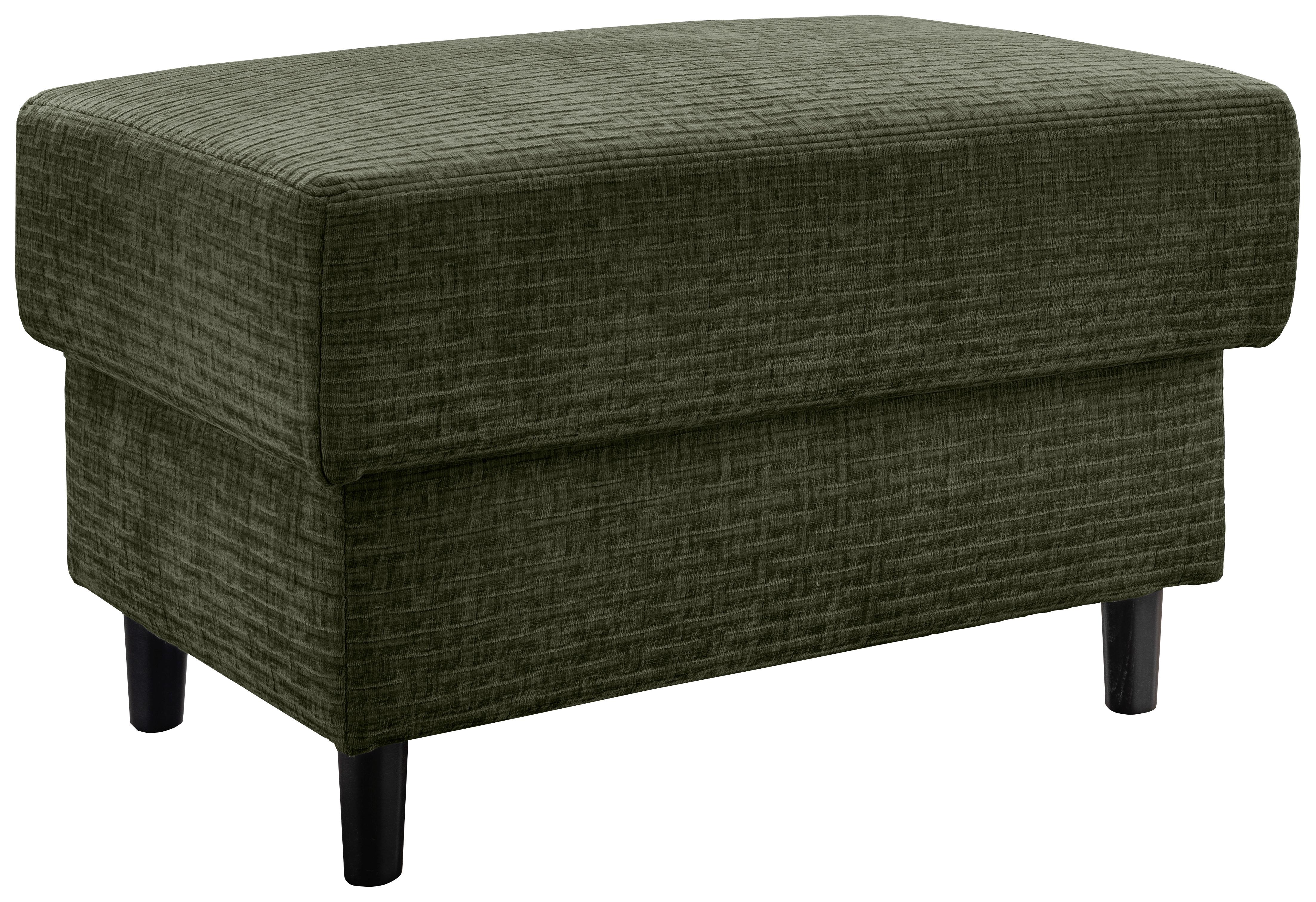 Hocker Cavoli, Olivgrün B: 76 cm - Schwarz/Olivgrün, MODERN, Textil (76/46/55cm) - Livetastic