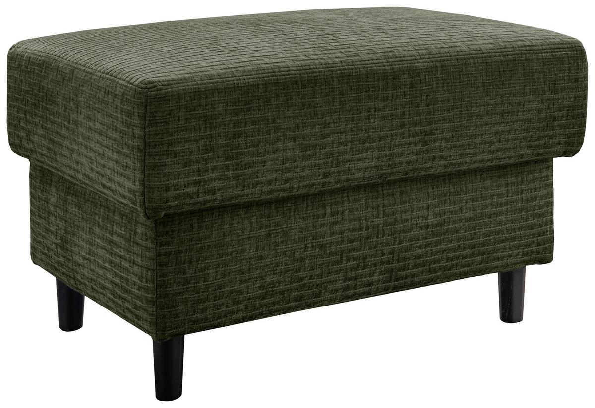 Hocker Cavoli, Olivgrün B: 76 cm - Schwarz/Olivgrün, MODERN, Textil (76/46/55cm) - Livetastic