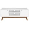 Lowboard Cassie Weiß B: 140 cm - Eichefarben/Weiß, Design, Holz/Holzwerkstoff (140/53/39cm) - MID.YOU