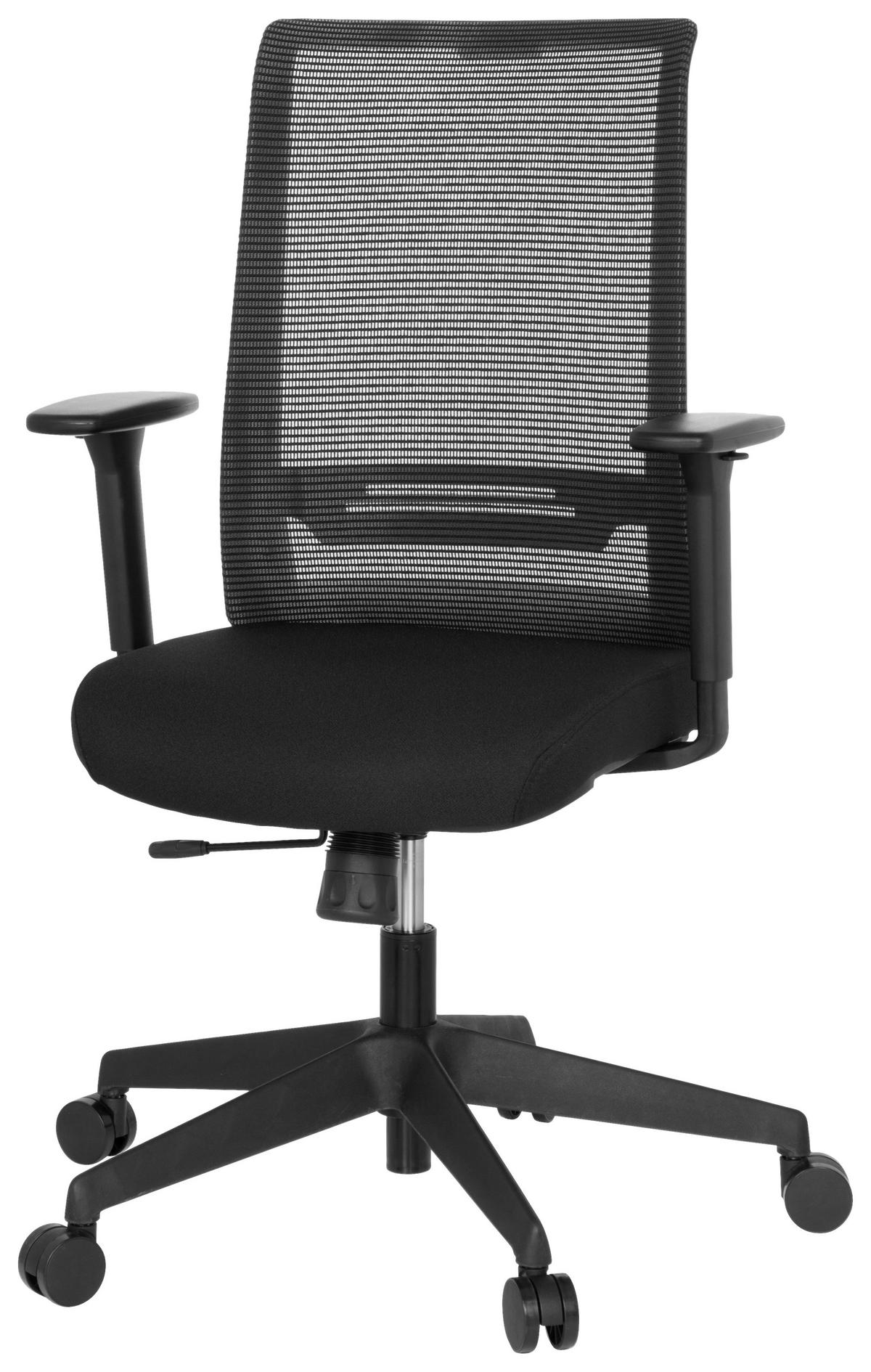 Drehstuhl Coniston Schwarz - Schwarz, MODERN, Kunststoff/Textil (65/108/54cm) - MID.YOU
