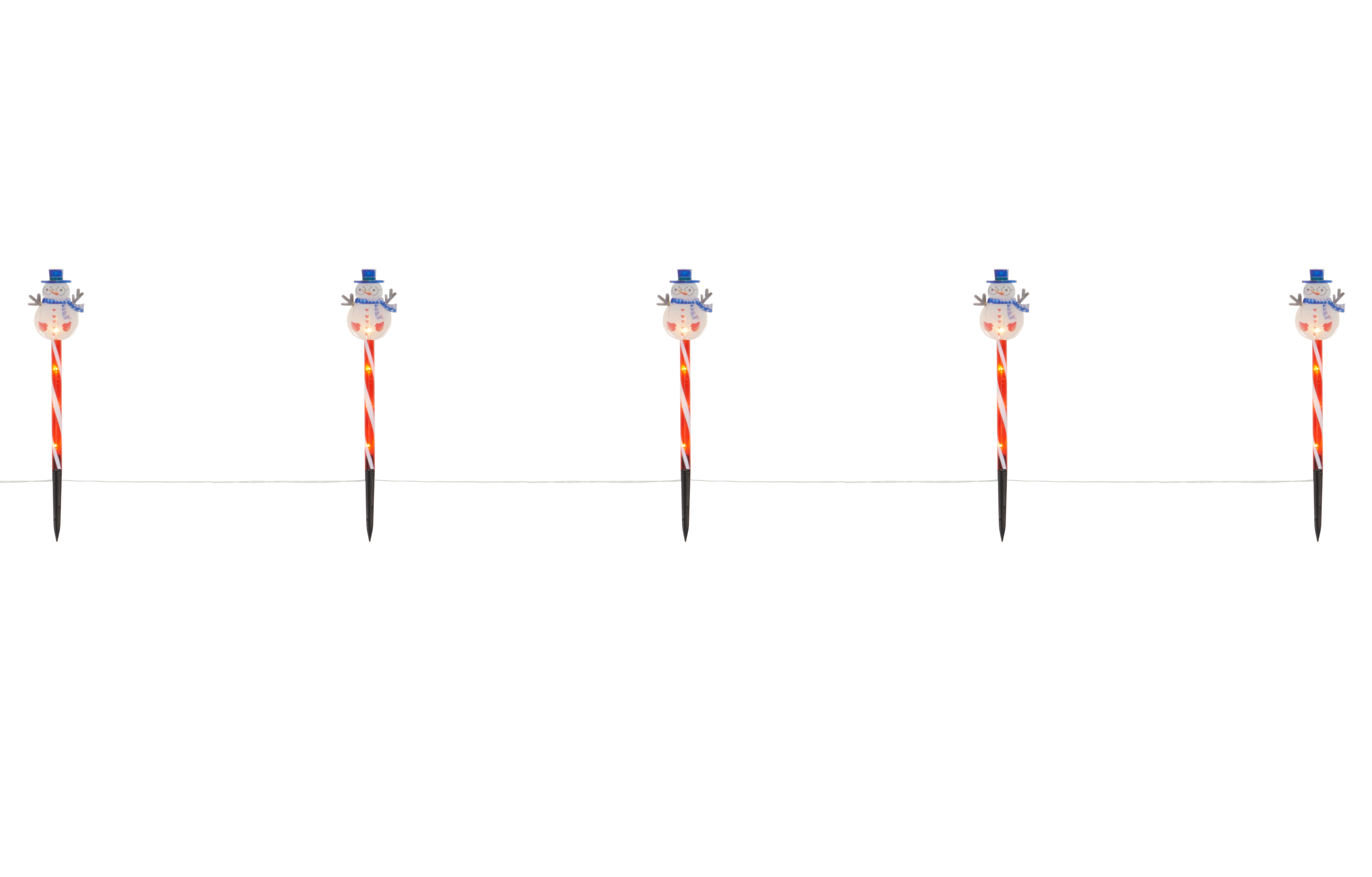 Led-dekoleuchte Snowman - Blau/Rot, Basics, Kunststoff (42cm) - James Wood