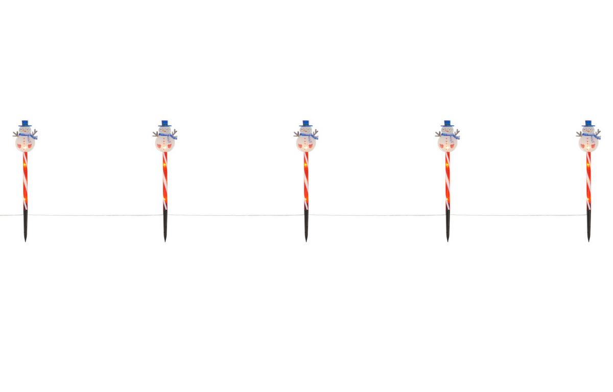 Led-dekoleuchte Snowman - Blau/Rot, Basics, Kunststoff (42cm) - James Wood