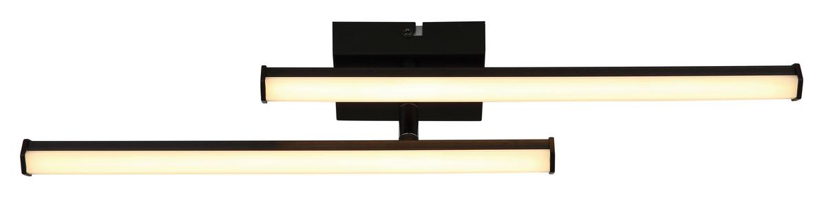 LED-Deckenleuchte 67342-12 Kirina - Schwarz/Weiß, Design, Kunststoff (50/7/8,4cm) - Globo